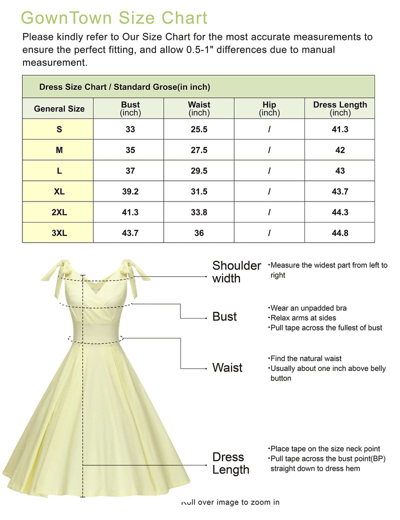 Women`s 1950s Vintage Shoulder Adjustable Bowknot Tie Swing Party Dress - Gowntownvintage