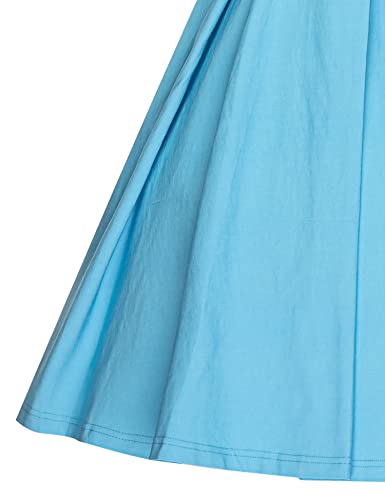 GownTown Women`s 1950s Skybule Audrey Hepburn Style Tea Dress With Jacket
