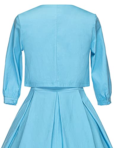GownTown Women`s 1950s Skybule Audrey Hepburn Style Tea Dress With Jacket