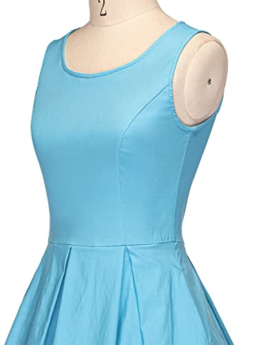 GownTown Women`s 1950s Skybule Audrey Hepburn Style Tea Dress With Jacket