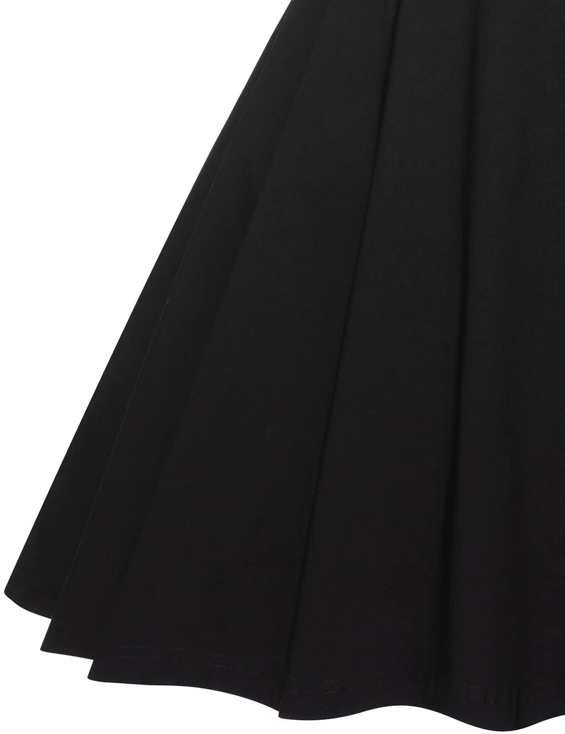 50s Women`s Long Sleeve Round Neckline Keyhole Vintage Party Dress - Gowntownvintage