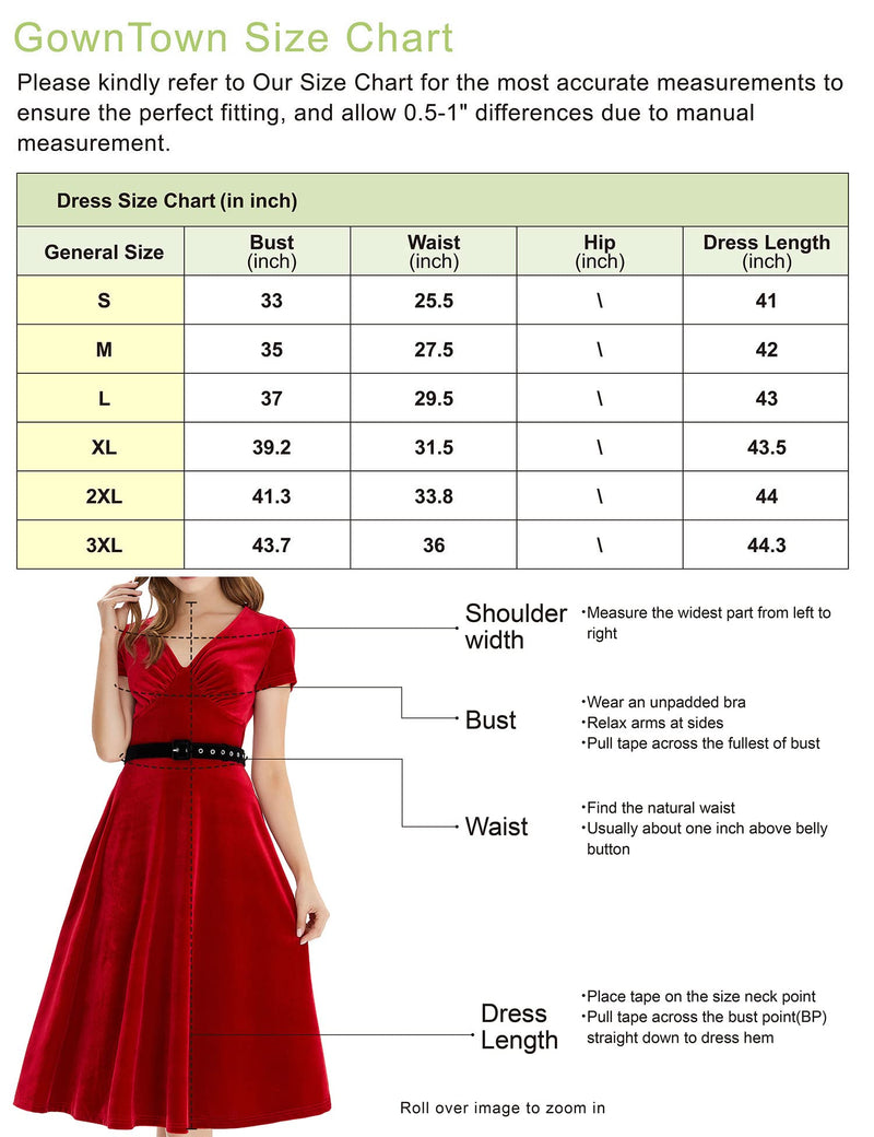 Women`s 50s Vintage  Velvet Blue Swing Dress With Pockets - Gowntownvintage