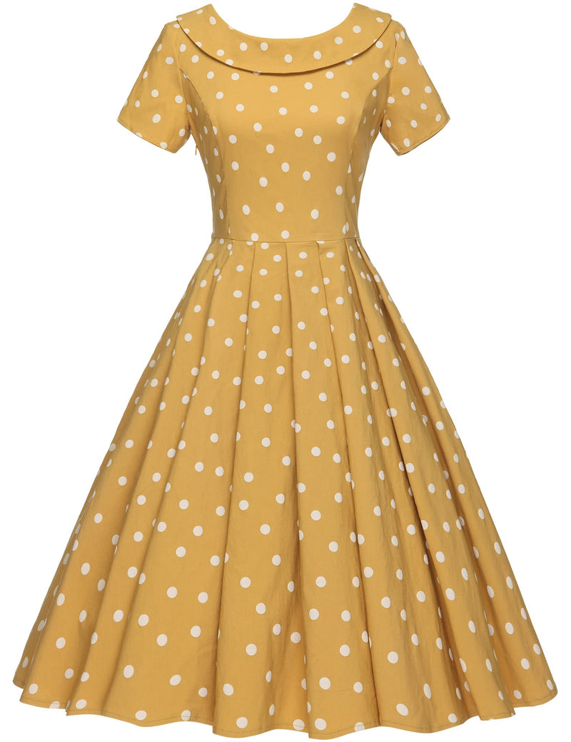 Polka dot swing dress 