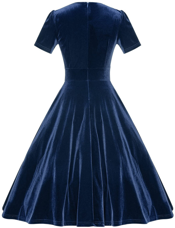 Women`s 1950s Velvet Vintage Party Dress - Gowntownvintage