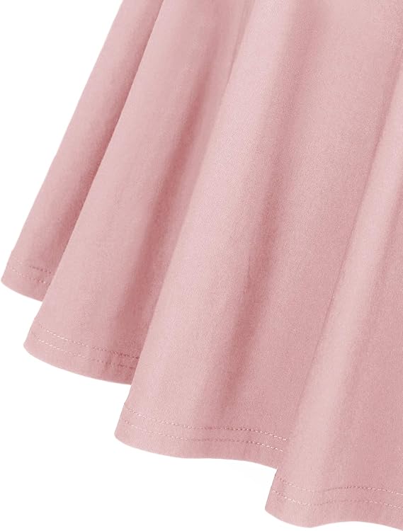 1950s Women`s  Pink Short Sleeve  Sweetheart Neckline Vintage Party Swing Dress With Pockets